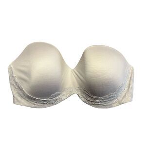 Victorias secrets body by Victoria 38DDD light purple lined strapless bra lace